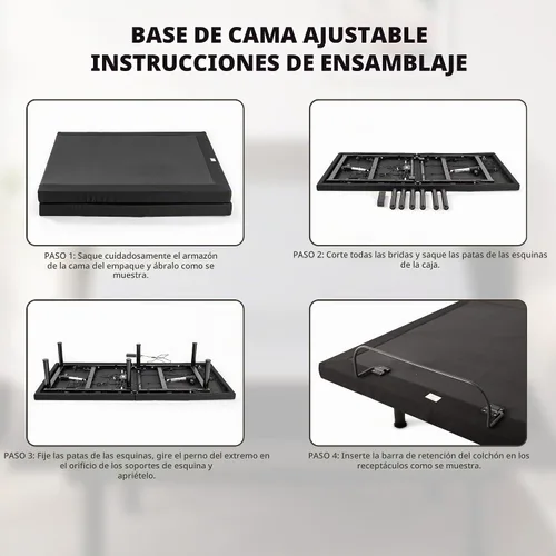 Vista 7 de MLILY EGOHOME - Base de cama ajustable con control remoto inalámbrico
