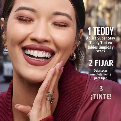 Vista 7 de Maybelline Super Stay Teddy Lip Tint, Endgame, Mauve-Berry