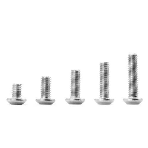 Vista 3 de Tornillos de cabeza de botón M3 x 4 mm, 6 mm, 8 mm, 10 mm, 12 mm, tornillos de cabeza de botón, acero inoxidable 304, totalmente roscado, unidad