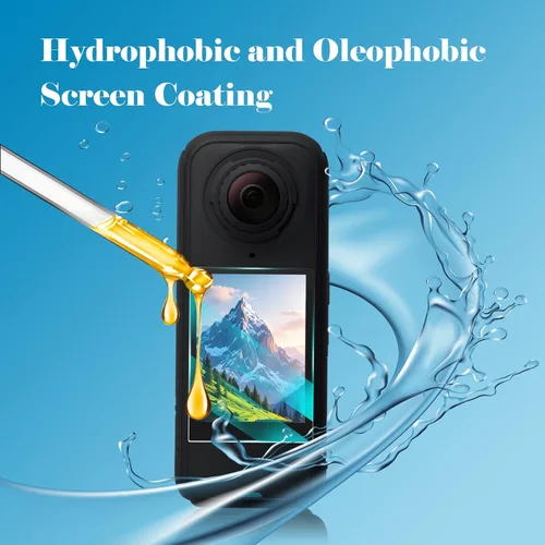 Vista 5 de Protector de pantalla para accesorios de aire Insta 360 X4, pantalla LCD de vidrio templado Insta360 X4, Ultra HD, dureza 9H, resistente a
