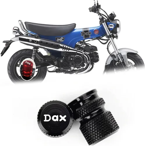 Vista 21 de Suitable for DAX125 ST125 dax125 st125 2026 2025 Motorcycle Modification Wheel and tire Valve caps (Black,ST125)
