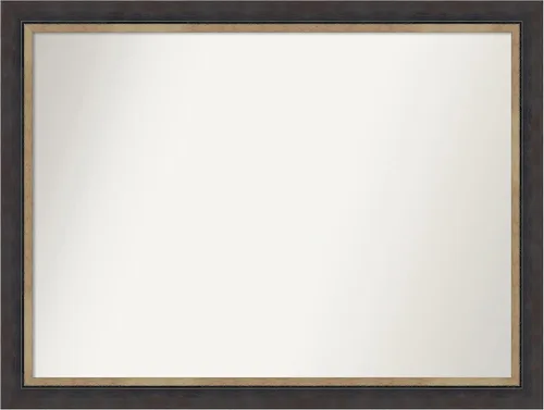 Vista 365 de Amanti Art Espejo personalizado, espejo de baño negro Astor, espejo de pared o espejo de tocador de baño sobre el fregadero (25 x 25 pulgadas)