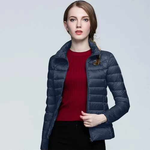 Vista 2 de jbyrvq Chaquetas acolchadas largas para mujer, para otoño e invierno, para otoño e invierno, chaqueta acolchada de algodón, abrigos largos