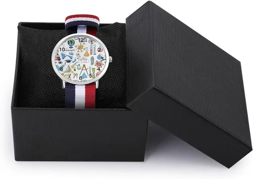 Vista 3 de Ciencia o química Elementos Reloj de pulsera ajustable Correa de reloj de pulsera ajustable fácil de leer con patrón impreso unisex