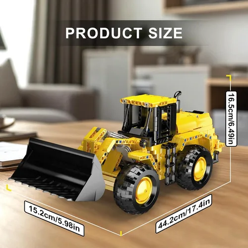 Vista 5 de Mould King 17084 - Juego de construcción de modelos de cargador de ruedas, más de 910 piezas, kit de montaje de vehículo de construcción MOC