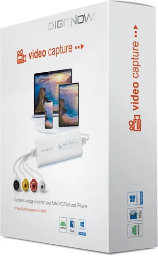 Vista 6 de Convertidor VHS a Digital, Tarjeta de Captura de Video USB, Dispositivo de Captura de Video, Convertidor RCA a USB, Convierta VHS VCR Hi8 Mini DV a