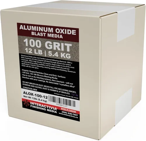 Vista 15 de Óxido de Aluminio #16 – 12 LBS – Medio de Chorro de Arena Premium Grueso de Larga Duración, Arena para Chorreadora de Alta Fuerza Abrasiva