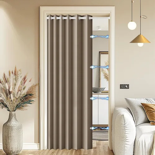 Vista 56 de Cortinas plisadas completamente opacas con cierre magnético, 72 pulgadas de largo, para interiores y exteriores, 1 panel, 45 pulgadas de ancho x 72