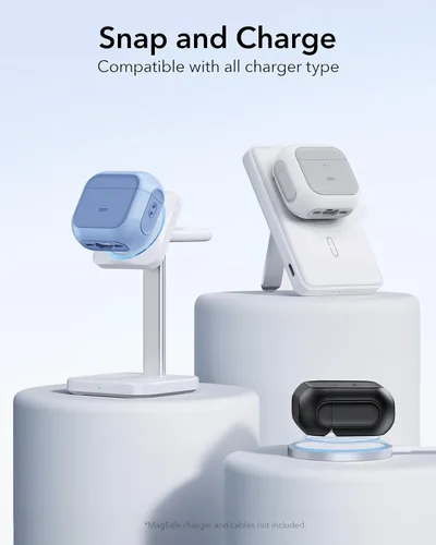 Vista 7 de ESR Funda para AirPods 4, Compatible con Funda de AirPods de 4ª Generación (2024) (USB-C), Compatible con MagSafe, Cubierta de Protección contra