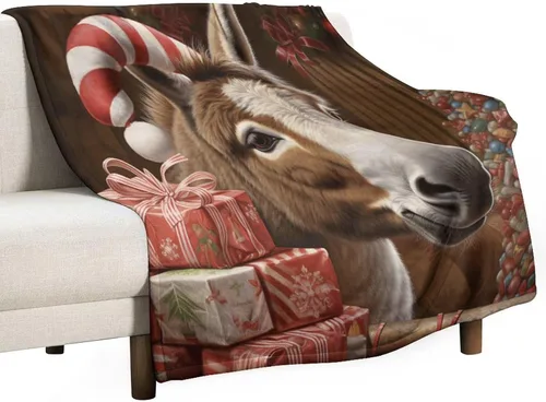 Vista 25 de Mantas suaves y mantas para sofá, casa de Navidad y pan de jengibre, manta de microfibra suave y acogedora manta de microfibra para hombre, casa