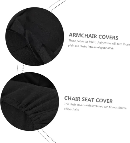 Vista 3 de FOMIYES 1 par de fundas de brazo para silla de oficina, funda de repuesto para silla de oficina, fundas de brazo para sillas de escritorio, funda