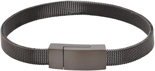 Vista 2 de Geoffrey Beene Pulsera de malla de acero inoxidable para hombre