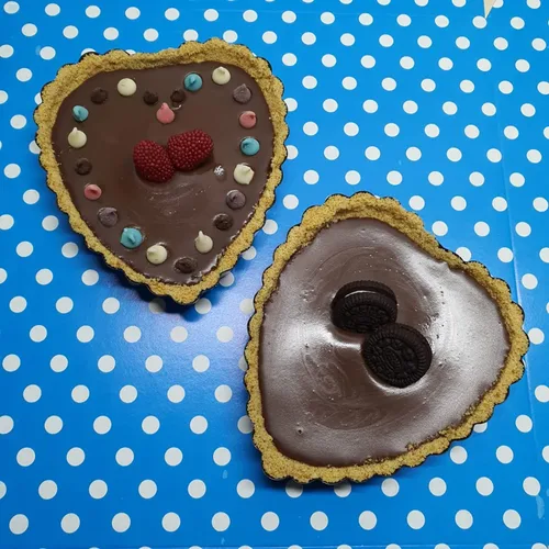 Vista 4 de Mini bandeja para tartas, 6 moldes para quiche en forma de corazón de 4 pulgadas, con un molde inferior extraíble, utilizado para postres, hornear