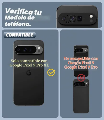 Vista 2 de Orzero Paquete de 2 protectores de lente de cámara compatibles con Google Pixel 9 Pro XL, protector de cámara de metal y vidrio de alta calidad Negro