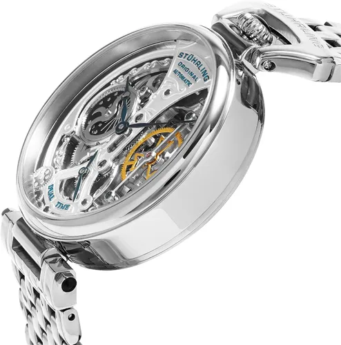 Vista 5 de Stuhrling Original de los hombres 797.01Legado Analog DisplayReloj automático Auto viento plata