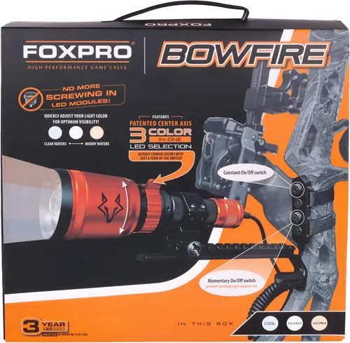 Vista 8 de FOXPRO BowFire - Luz LED de arco para pesca con arco con 3 ajustes de luz, blanco frío, blanco medio y cálido