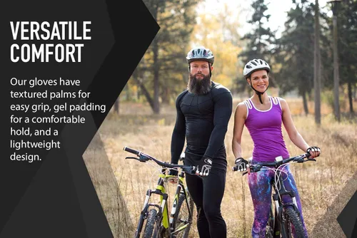 Vista 2 de RIMSports Guantes de ciclismo reflectantes para bicicleta de montaña para el día y la noche, ideales para ciclismo y bicicleta de carretera