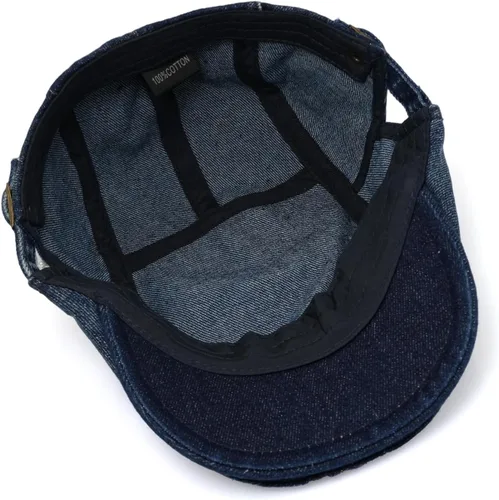 Vista 6 de DIYDECAL Gorra de algodón lavado para hombre Newsboy Gorra Ivy Flat Gatsby Driving Hat Azul oscuro