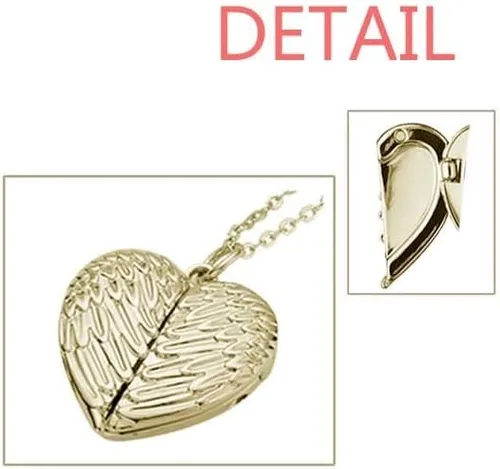 Vista 3 de Interesting Quality Fun Genes Angel Wing Necklace Pendant Couple