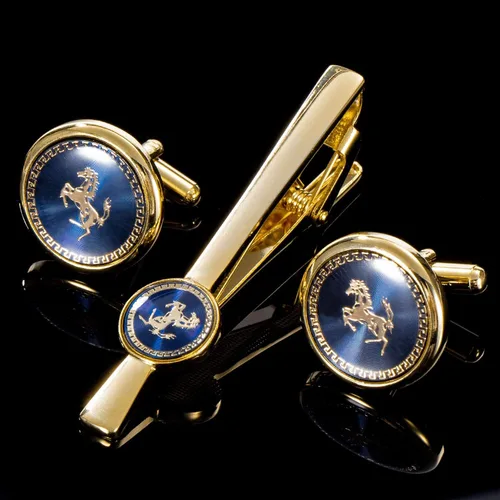 Vista 6 de Barry.Wang Gemelos para hombre, con clip de corbata, estilo francés, camisas de boda, botones, elegante, regalo para corbata