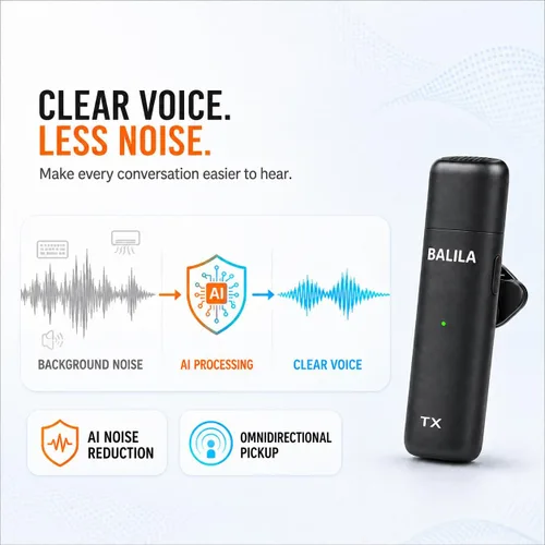 Vista 4 de Altavoz de conferencia CM300 con 10 micrófonos inalámbricos AI, 360° Pickup, rango de 65 pies, reducción de ruido, cancelación de eco, altavoz USB