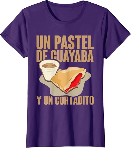 Vista 67 de Funny Cuban Coffee Guayaba Guava Breakfast T Shirt T-Shirt Asphalt Grey