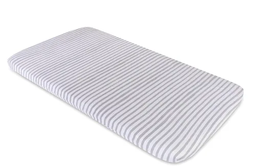 Vista 5 de Ely's & Co. Juego de fundas impermeables para cambiador de patente pendiente Juego de sábanas de cuna, sin necesidad de cambiar el cambiador Gris