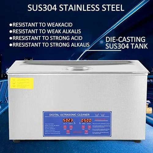 Vista 3 de Professional 10L Ultrasonic Cleaner with Timer and Heater, Heavy-Duty Stainless Steel Cleaning Machine for Jewelry and Metal Parts, Home and