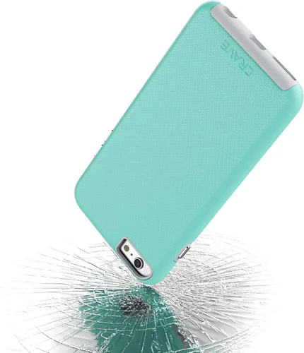 Vista 4 de Funda Crave con protección de doble capa y color negro, para iPhone 6 y 6s de 5.5 pulgadas , Menta gris