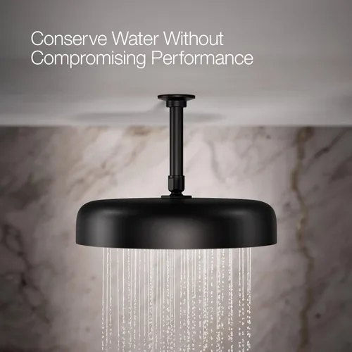 Vista 4 de KOHLER 26291-G-BL Statement™ Cabezal de lluvia redondo de 12" de una sola función, 1.75 gpm, negro mate
