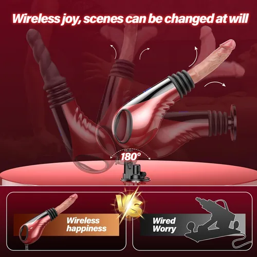 Vista 3 de Sex Machine Wireless Thrusting Dildo Vibrator, Remote Control Adult Toys