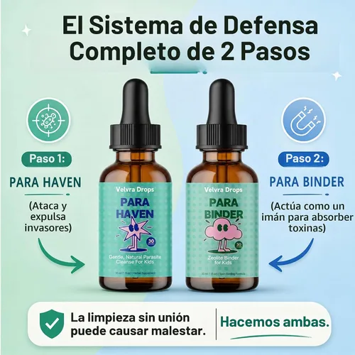 Vista 2 de Velvra Kids - Suplemento de salud intestinal líquido, sistema de apoyo digestivo a base de hierbas de 2 pasos con sabor a frambuesa, fórmula
