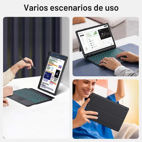 Vista 5 de Funda magnética con teclado desmontable para Samsung Galaxy Tab S6 Lite 10.4