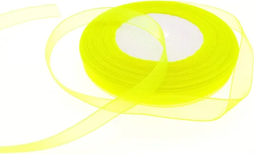 Vista 24 de Dxeud Cinta de organza transparente (negro, 1/2" x 50 yardas)