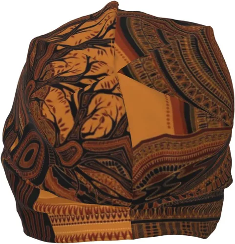 Vista 45 de Gorro africano holgado para adultos, tejido elástico, de calavera, gorro de invierno para exteriores para mujeres y hombres
