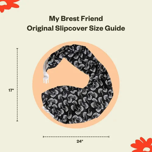 Vista 5 de My Brest Friend Funda Original para Almohada de Lactancia - Fundas Deslizantes para Bebé - Ajuste Ajustable, Fácil Cuidado, Durable - Almohada