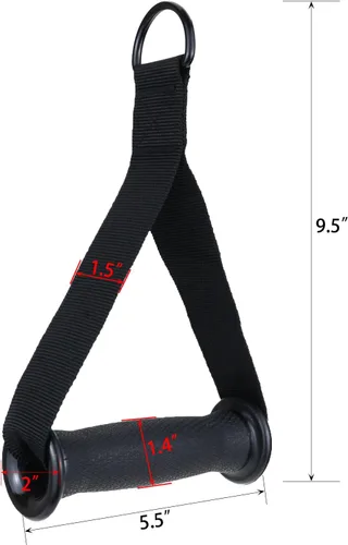Vista 4 de Asas de resistencia para gimnasio, mango de repuesto resistente, accesorios para poleas de máquina de cable, banda de resistencia y entrenador