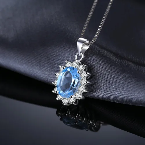 Vista 5 de JewelryPalace Princess Diana Kate Middleton Natural Amethyst Citrine Garnet Peridot Topaz Created Ruby Sapphire Simulated Emerald Pendant Necklace