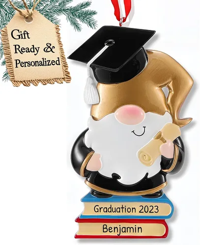 Vista 11 de Adornos de graduación personalizados para la clase de 2025, adornos de árbol personalizados para 2025, regalos de graduación personalizados