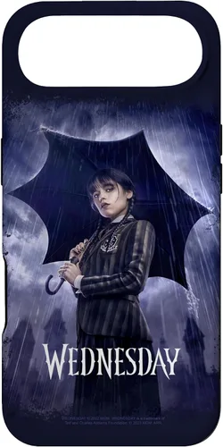 Vista 27 de Funda para iPhone 16 Wednesday con paraguas Nevermore Academy Photo Portrait