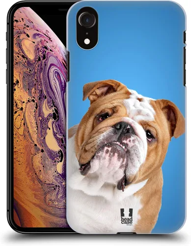 Vista 12 de Head Case Designs Estuche rígido para perros y perros en blanco y negro compatible con Apple iPhone XR calzones para perro blanco y negro.