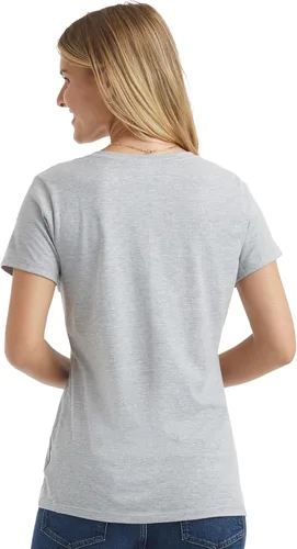 Vista 2 de Hanes - Camiseta de manga corta con cuello en V para mujer