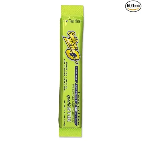 Vista 2 de Sqwincher 159060106 Bebida: Sport; rendimiento de 20 onzas Qwik Stik Zero Lemon Lime 500/Case (500 unidades)