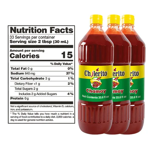 Vista 3 de EL CHILERITO Sabor Salsa Chamoy 1 l/33.8 onzas líquidas – Sabor mexicano – Para compartir con amigos y familiares – Chile mexicano – Kosher