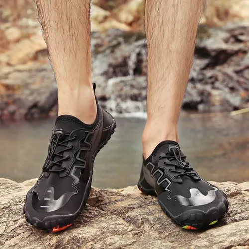 Vista 5 de VASHOP Zapatos de agua para hombre y mujer, secado rápido, zapatos descalzos para playa, natación, surf, yoga