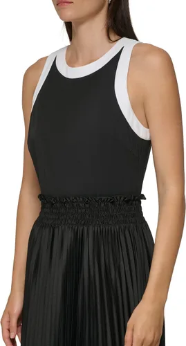 Vista 2 de Karl Lagerfeld Paris Womens Mixed Media Pelated Midi Dress