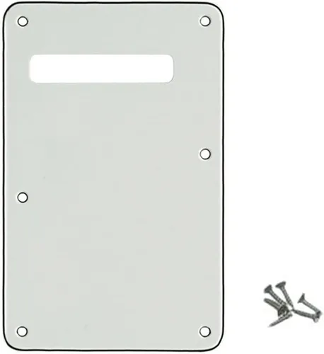 Vista 16 de ROLIZO Pickguard Tremolo - Placa trasera estándar para guitarra Stratocaster, fabricada en Estados Unidos, perla envejecida multicolor/fantasía