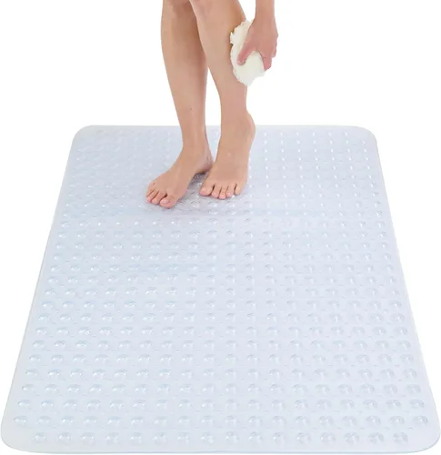 Vista 20 de ENKOSI Tapete de ducha extra grande antideslizante – 47 x 32 pulgadas – Tapete de ducha de baño XL – Tapetes de ducha grandes para suelos de ducha