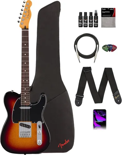 Vista 19 de Fender Player II Modified Telecaster - Paquete de ráfaga de 3 tonos con estuche, correa, cable, juego de púas de 3 piezas y kit de limpieza