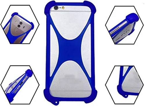 Vista 5 de Zittop Funda universal para parachoques de teléfono inteligente, funda elástica de silicona suave para teléfonos de 5.2 pulgadas, tamaño de 4 a 6.5